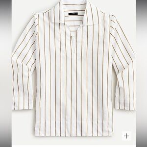 J.Crew NWOT collared cotton Poplin popover blouse szL